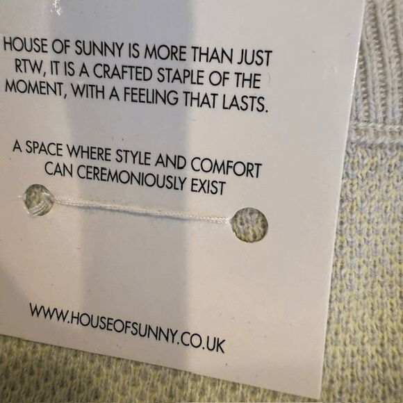 NWT House of Sunny Hibiscus Aarons Knit Floral Pants Yellow Blue Vol 18 Size 4 - Picture 8 of 14